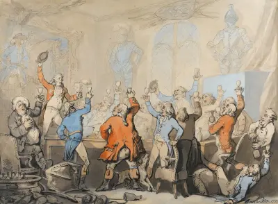 The Hunt Dinner av Thomas Rowlandson