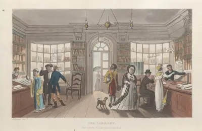 Biblioteket av Thomas Rowlandson