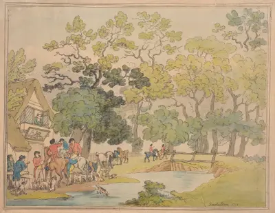The morning of the meet von Thomas Rowlandson