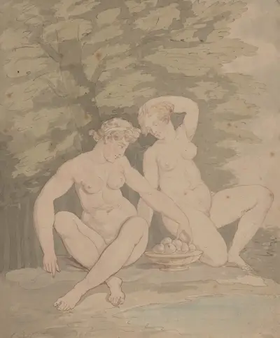 Middagsfesten mitt på dagen av Thomas Rowlandson