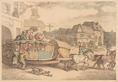 The Paris Diligence, Thomas Rowlandson