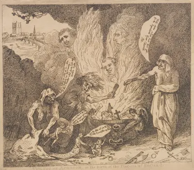 Acherons schakt, eller födelsen av Englands plågor av Thomas Rowlandson