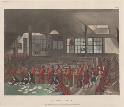 The Post Office, Thomas Rowlandson