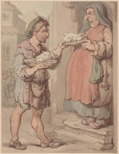 The poultry vendor, Thomas Rowlandson