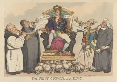 En kungs privy council av Thomas Rowlandson