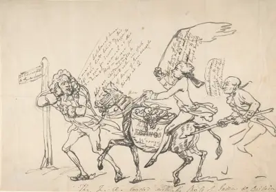 The Q A loaded with the spoils of India and Britain, March 6, 1788 av Thomas Rowlandson