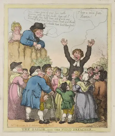 Sjömannen och fältpredikanten av Thomas Rowlandson