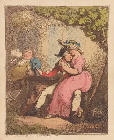 The soldiers departure, Thomas Rowlandson
