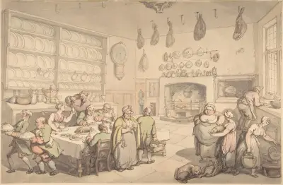The Squire’s Kitchen, Thomas Rowlandson