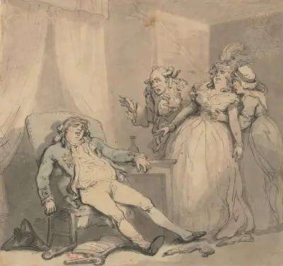 Självmordet av Thomas Rowlandson