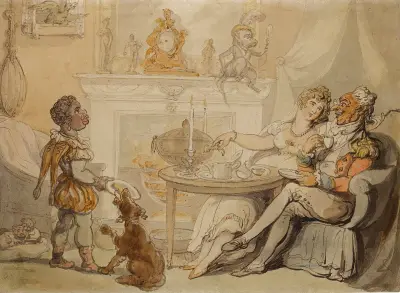 The Tea Party av Thomas Rowlandson