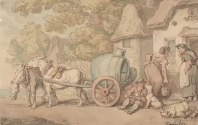 The water wagon, Thomas Rowlandson