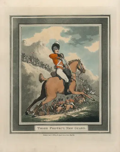 Lårskydd, ny vakt av Thomas Rowlandson
