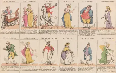 Twelfth night characters, sheet 1, Thomas Rowlandson