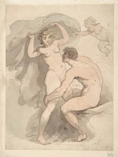 Venus, Anchises and Cupid, Thomas Rowlandson