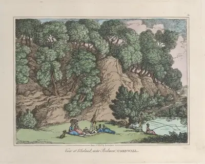 View at Blisland near Bodmin, Cornwall av Thomas Rowlandson