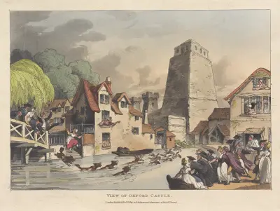 View of Oxford Castle, Thomas Rowlandson