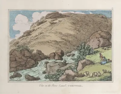 Vy över floden Camel, Cornwall av Thomas Rowlandson