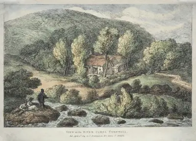 Views in Cornwall; View on the River Camel, Cornwall, Thomas Rowlandson