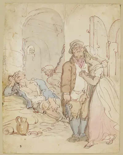Visit to prisoner, Thomas Rowlandson
