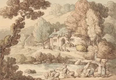 Wool-washers, Gloucestershire von Thomas Rowlandson