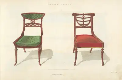 Parlour chairs. av Thomas Sheraton