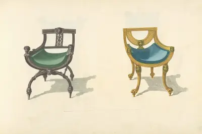 Two chairs with bucket seats av Thomas Sheraton