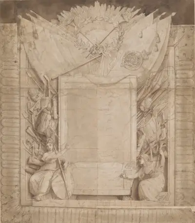 Design for a Memorial for Sir William Myers av Thomas Stothard