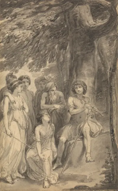 Jedna z sześciu ilustracji do „Przygód Telemacha, syna Ulissesa” Fenelona, Thomas Stothard