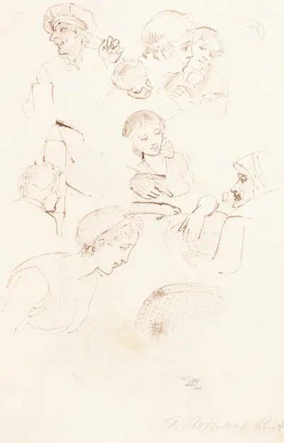 Studieblad av Thomas Stothard