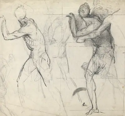 Sketch of Classical Figures in Action av Thomas Stothard