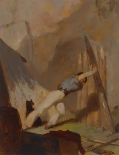 Bygger en skyddshydda av Thomas Sully