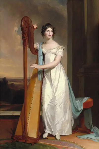 Lady with a Harp – Eliza Ridgely av Thomas Sully
