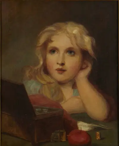 Porträtt av ett barn av Thomas Sully