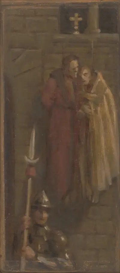 Skizze zu einer historischen Komposition II von Milan Thomka Mitrovský