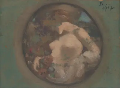 Studie zum Gemälde „Nacht“ von Milan Thomka Mitrovský