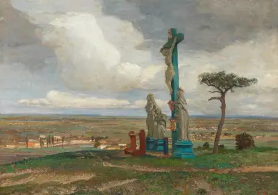 A Calvary group on the Hochberg near Perchtoldsdorf av Tina Blau