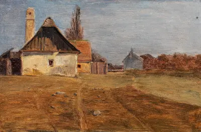 A Scene in Mannswörth on the Danube av Tina Blau