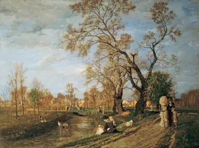 Frühling im Prater von Tina Blau