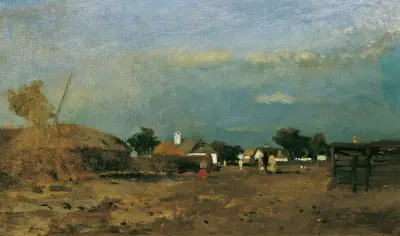 Landschaft in der Puszta Szolnok von Tina Blau