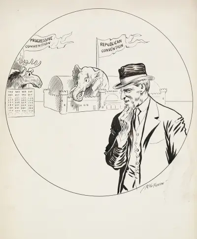 President Wilson Hopes Peace will not be Declared before November av John Tinney McCutcheon