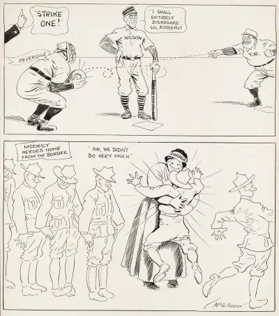 The name of Taft was not cheered during the first four days but when he was nominated, there was some labored cheering av John Tinney McCutcheon