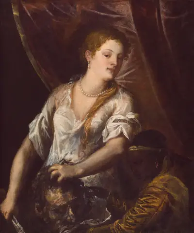 Judith and Her Maidservant with the Head of Holofernes av Titian