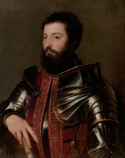 Portrait of a Man in Armor av Titian