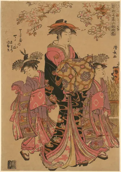 First Duty of Hiinagata Wakana (Hiinagata Wakana no Hatsumoyô) av Torii Kiyonaga