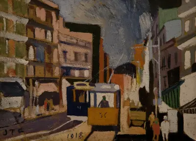 Paisaje de ciudad av Joaquín Torres-García