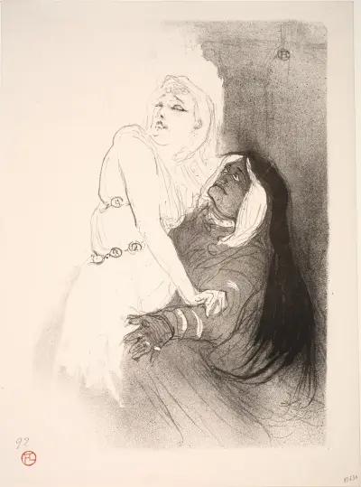 A la Renaissance, Sarah Bernhardt dans Phèdre av Henri de Toulouse-Lautrec