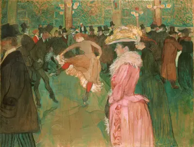 At the Moulin Rouge- The Dance av Henri de Toulouse-Lautrec