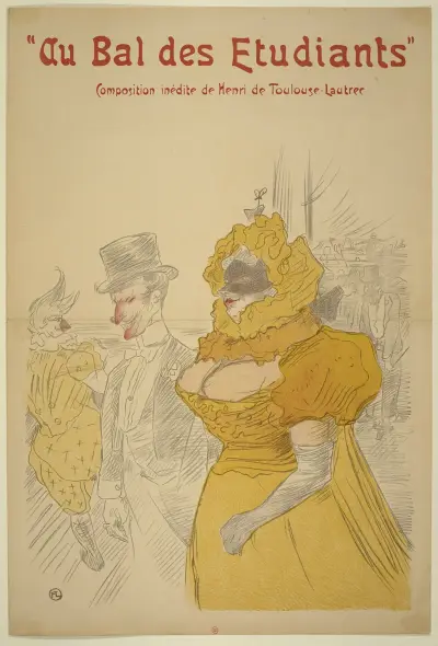 Au bal des étudiants av Henri de Toulouse-Lautrec