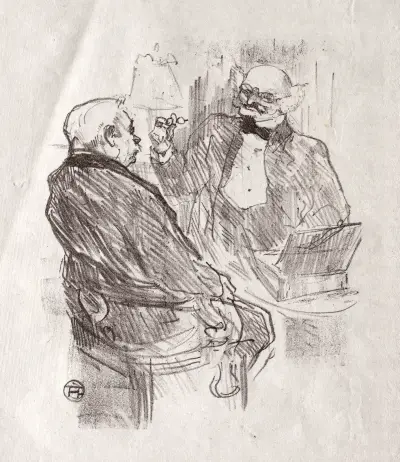 Au pied du Sinaï; Georges Clemenceau et L’Oculiste Mayer av Henri de Toulouse-Lautrec